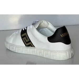 Versace | Shoes | Versace Greek Key Mens Whiteblack Leather  display picture 2